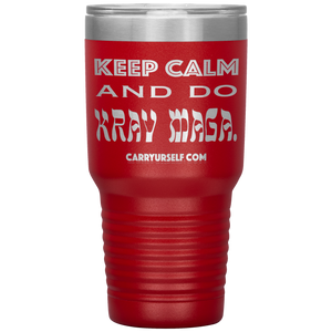 CARRYURSELF "Keep calm and Do Krav Maga." 30oz Desk Tumbler