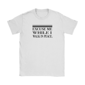 CARRYURSELF "Excuse Me While I Walk In Peace" Self Defense T-shirt