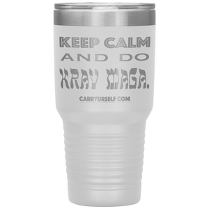 CARRYURSELF "Keep calm and Do Krav Maga." 30oz Desk Tumbler