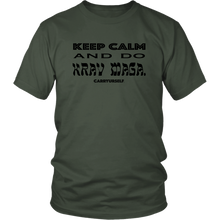 Load image into Gallery viewer, CARRYURSELF &quot;Keep calm and Do Krav Maga.&quot; Limited Edition T-Shirt (black lettering)
