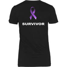 Load image into Gallery viewer, CARRYURSELF Limited Edition Kick Ass Survivor Purple Ribbon Tee
