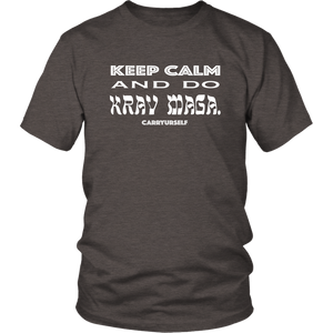 CARRYURSELF "Keep Calm And Do Krav Maga" Limited Edition T-shirt (white lettering)