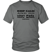 Load image into Gallery viewer, CARRYURSELF &quot;Keep calm and Do Krav Maga.&quot; Limited Edition T-Shirt (black lettering)
