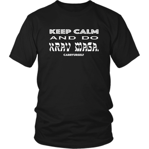 CARRYURSELF "Keep Calm And Do Krav Maga" Limited Edition T-shirt (white lettering)