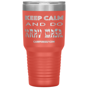 CARRYURSELF "Keep calm and Do Krav Maga." 30oz Desk Tumbler