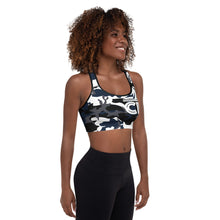 Load image into Gallery viewer, CARRYURSELF CAMO Padded Sports Bra - NAVY
