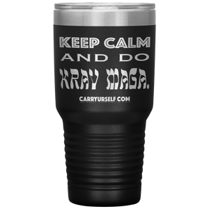 CARRYURSELF "Keep calm and Do Krav Maga." 30oz Desk Tumbler