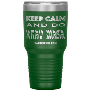 CARRYURSELF "Keep calm and Do Krav Maga." 30oz Desk Tumbler