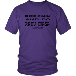 CARRYURSELF "Keep calm and Do Krav Maga." Limited Edition T-Shirt (black lettering)